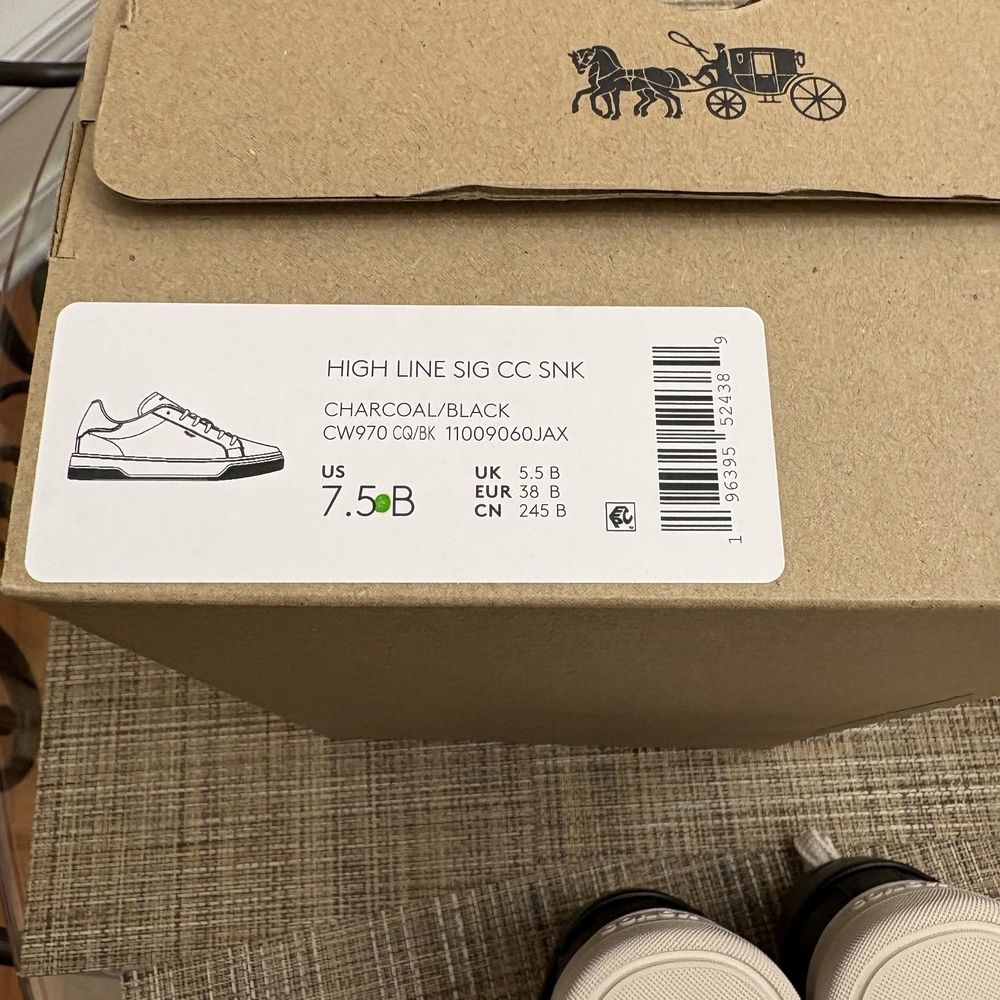 Coach Black and White Men's Sneakers - Picture 2 of 5